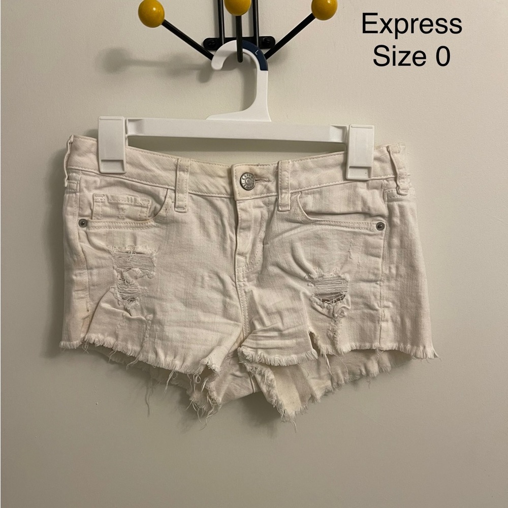 White Express Jean Shorts size 0
